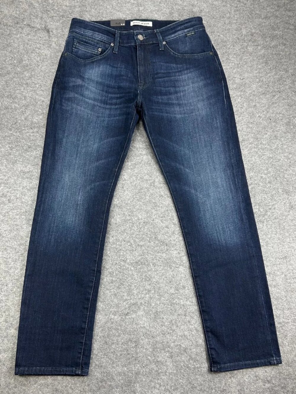 NWT Mavi Marcus Slim Straight Leg Jeans Mens 31x30 Denim Whisker Comfy Stretch